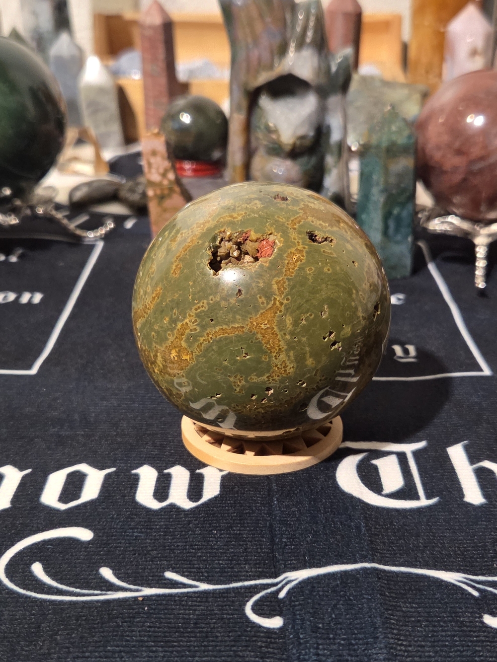 Green Ocean Jasper Sphere